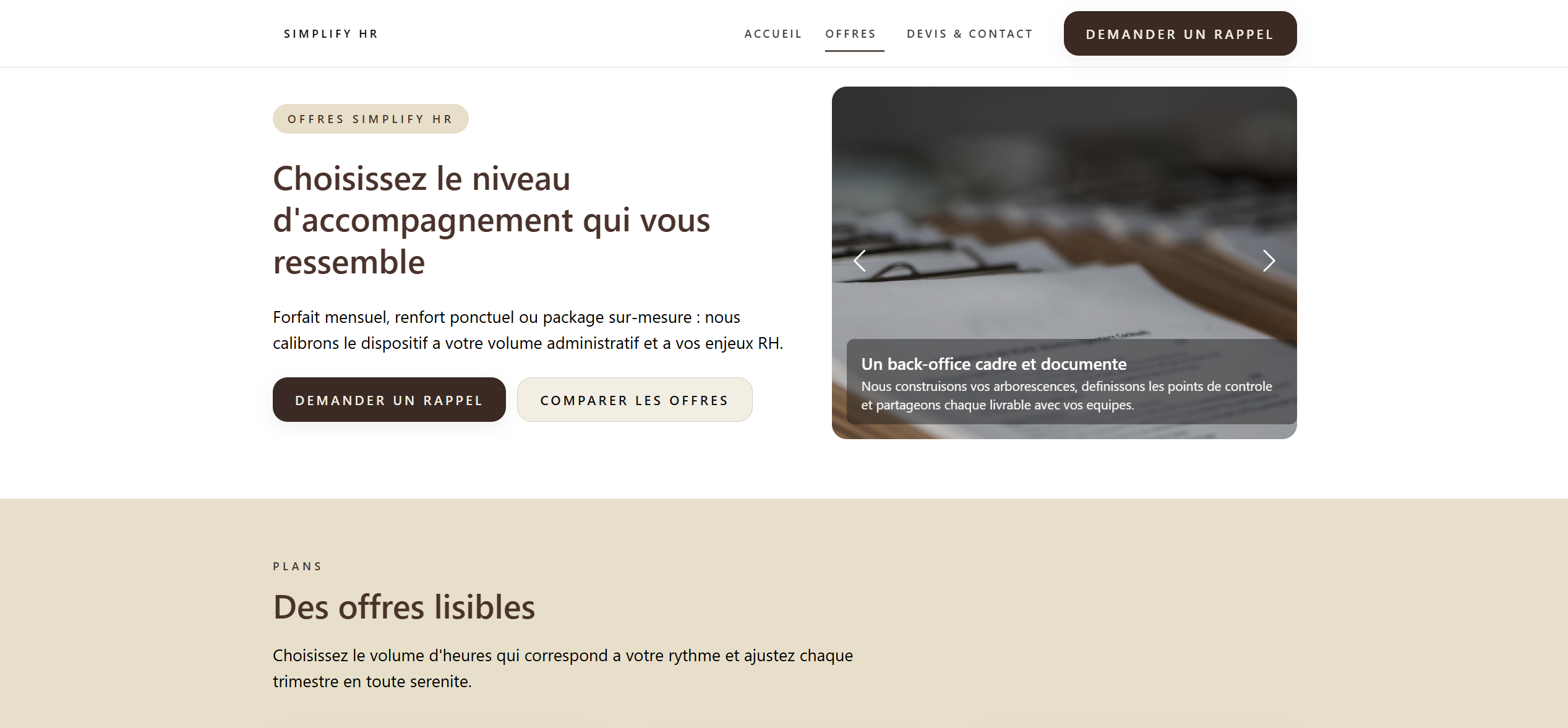 Interface SaaS SimplifyHR