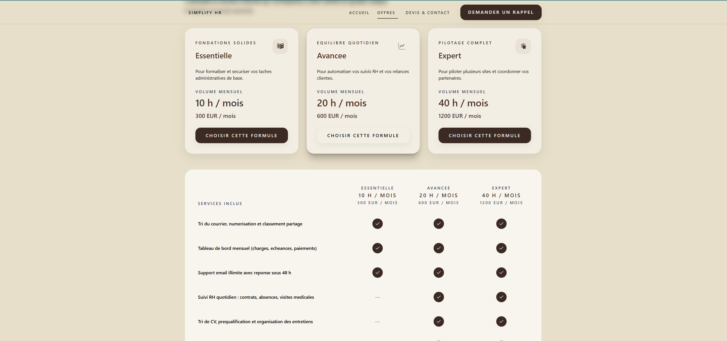 Page carrière SimplifyHR