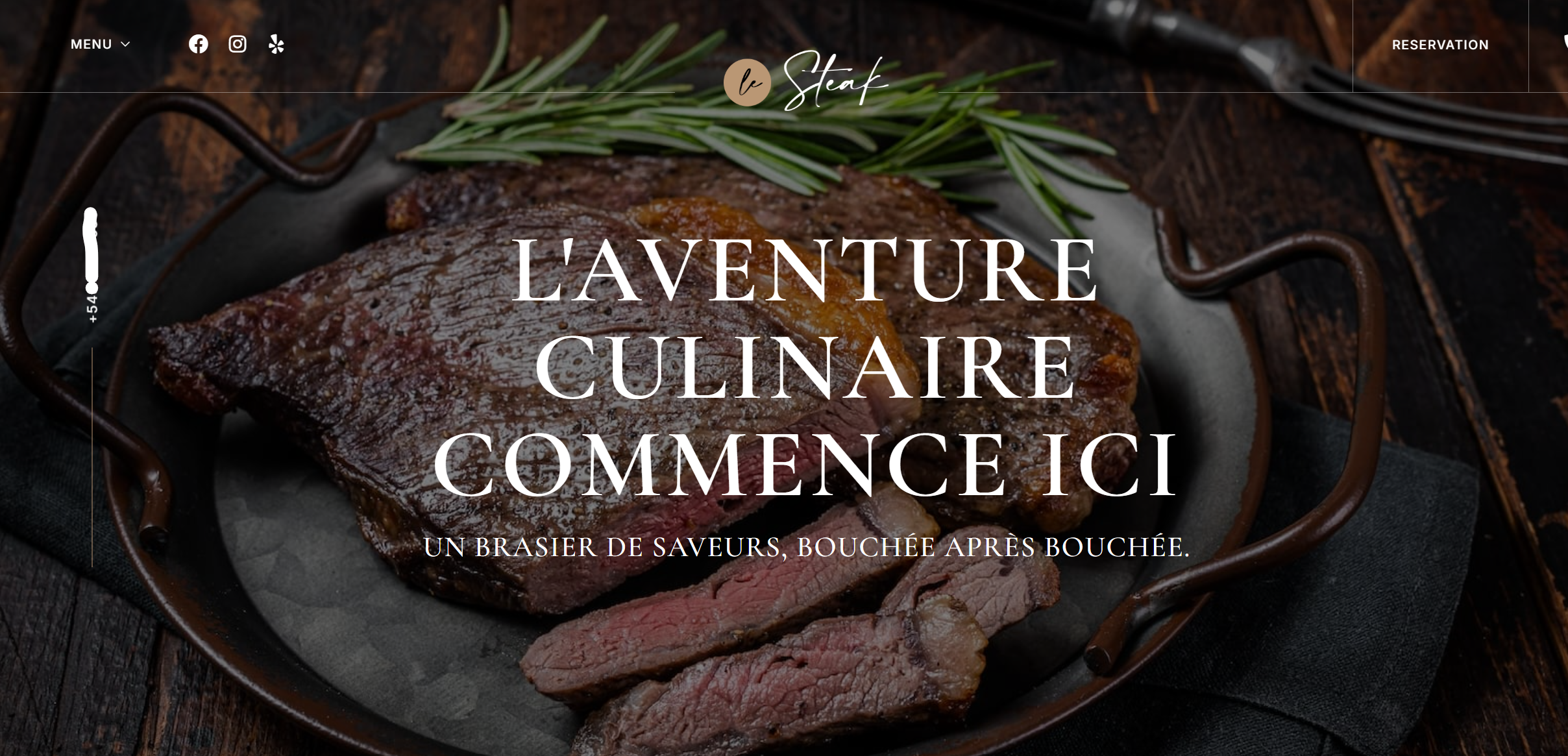 Site restaurant steakhouse haut de gamme